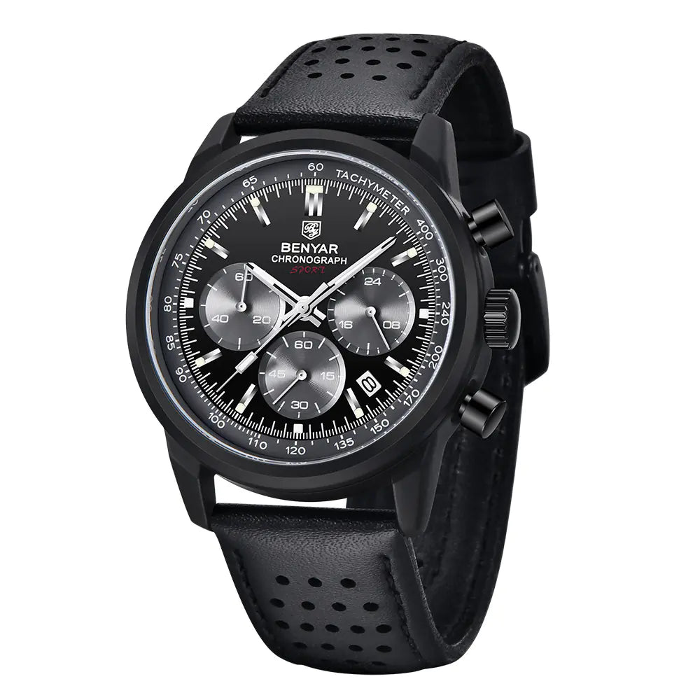 Benyar Men's Multifunctional Waterproof Quartz Watch 5188