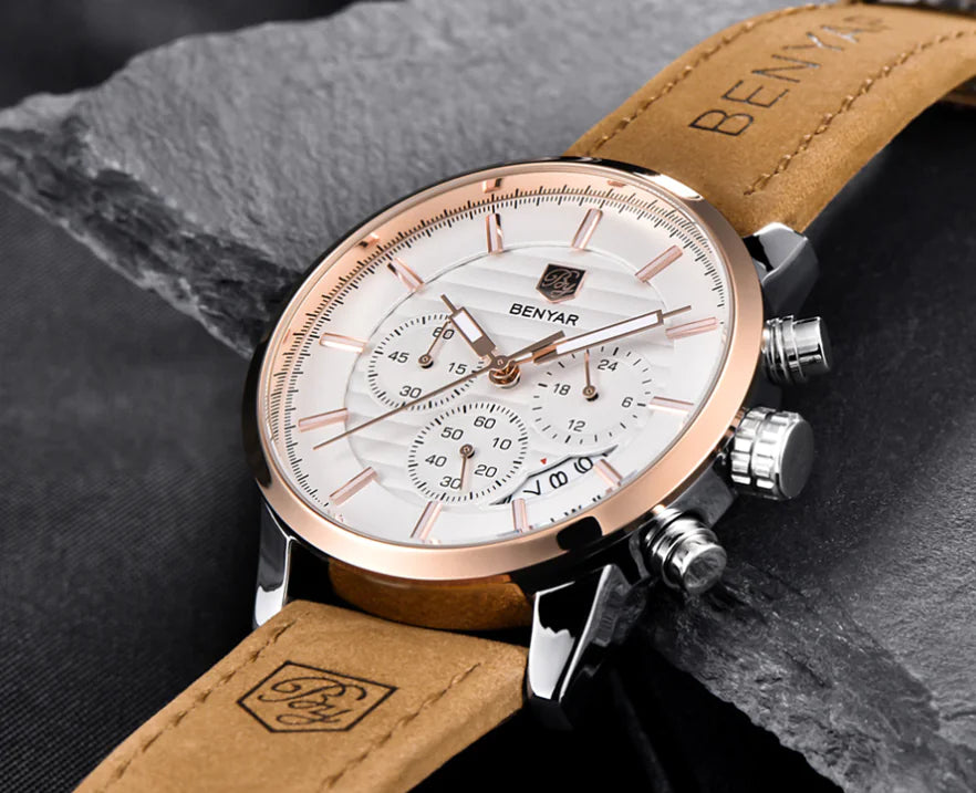 Benyar BY-5104 Men's Quartz Watch with Three Eyes