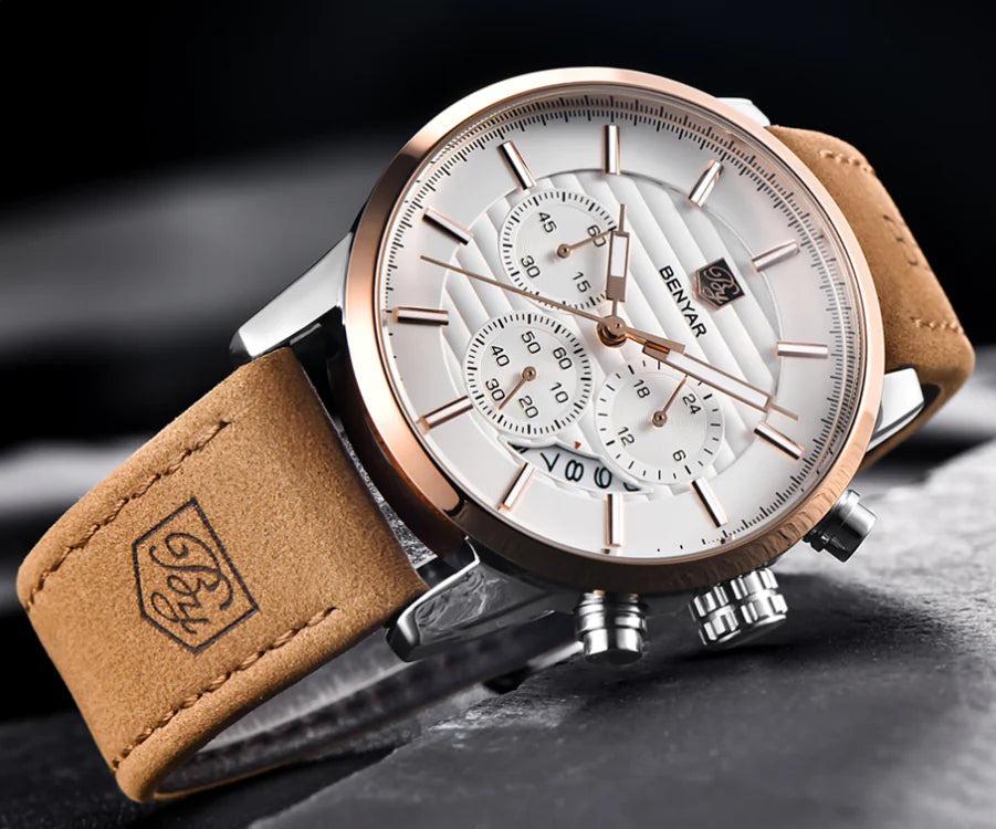 Benyar BY-5104 Men's Quartz Watch with Three Eyes