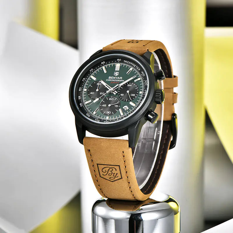 Benyar Men's Multifunctional Waterproof Quartz Watch 5188