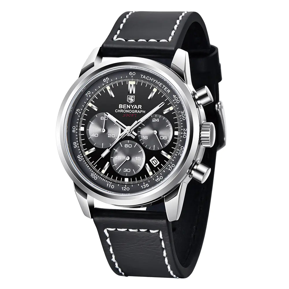 Benyar Men's Multifunctional Waterproof Quartz Watch 5188